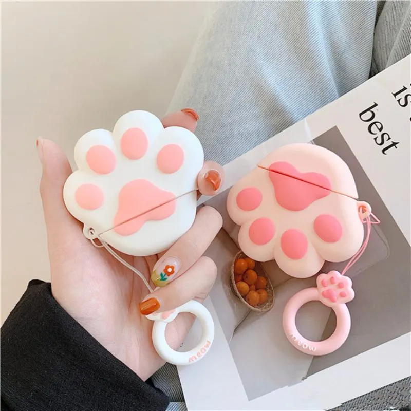 1PCS For Airpod Headset Cute Cat Cartoon for Apple AirPods Case for Airpods2 Cover Wireless Bluetooth Headset Storage Box Cover - US Fast Shipping