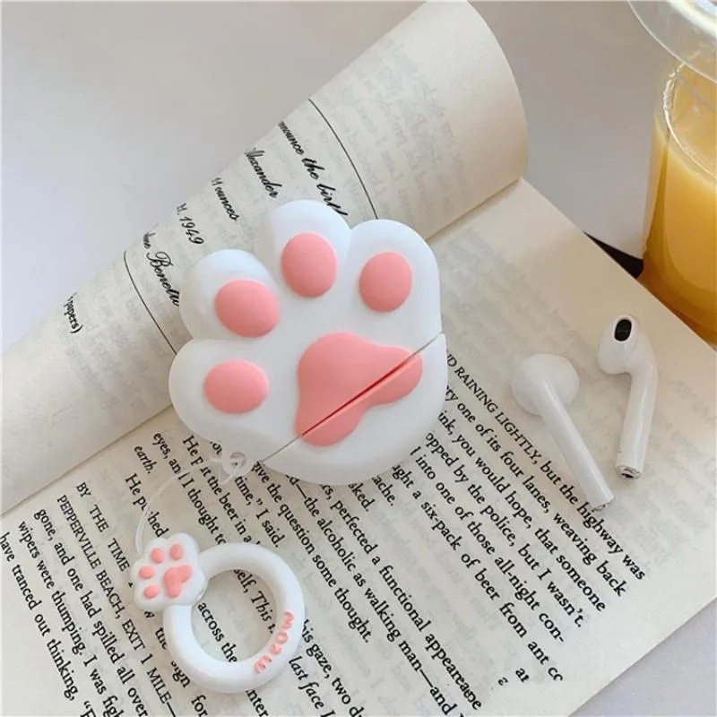 1PCS For Airpod Headset Cute Cat Cartoon for Apple AirPods Case for Airpods2 Cover Wireless Bluetooth Headset Storage Box Cover - US Fast Shipping