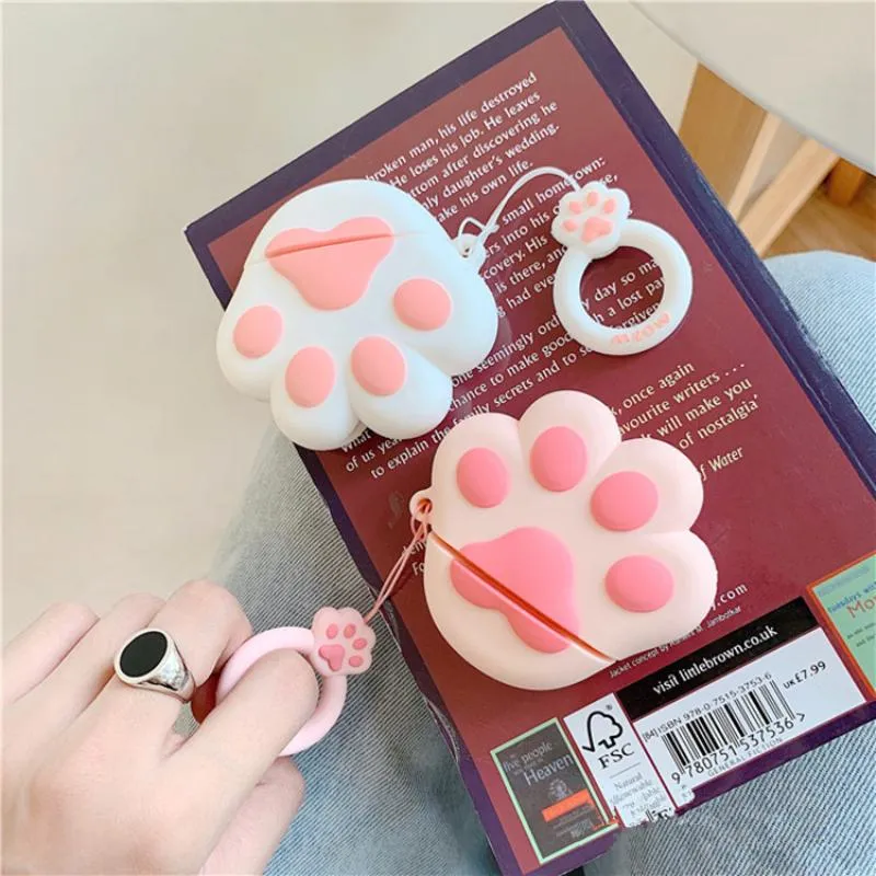 1PCS For Airpod Headset Cute Cat Cartoon for Apple AirPods Case for Airpods2 Cover Wireless Bluetooth Headset Storage Box Cover - US Fast Shipping