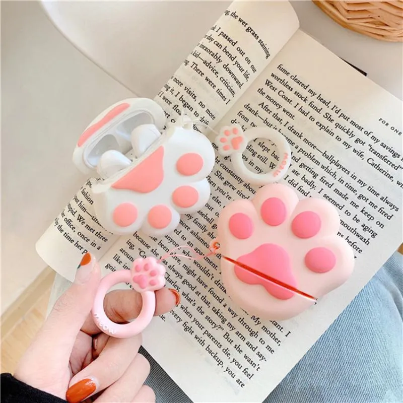 1PCS For Airpod Headset Cute Cat Cartoon for Apple AirPods Case for Airpods2 Cover Wireless Bluetooth Headset Storage Box Cover - US Fast Shipping