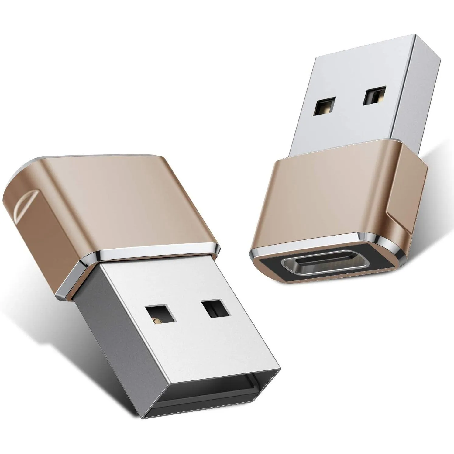 2-Pack: USB C Female to USB Male Adapter