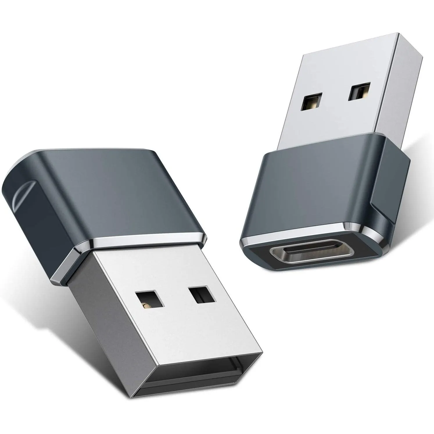 2-Pack: USB C Female to USB Male Adapter