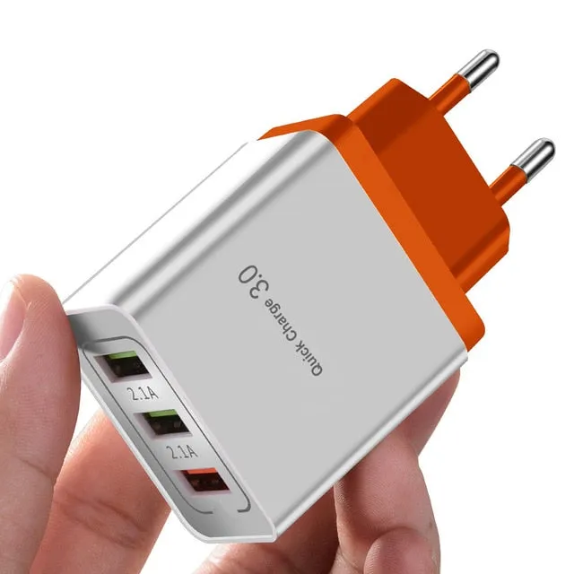 3.0 Smart Fast 3 USB Wall Charger