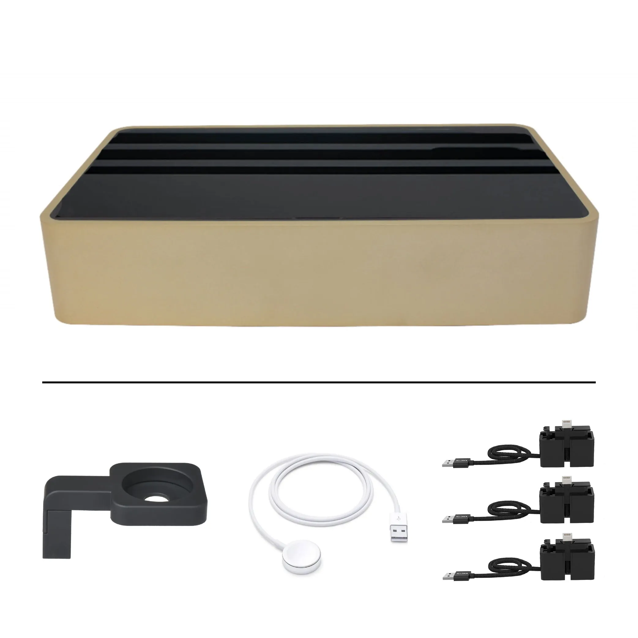 ALLDOCK Wireless Family Aluminum Gold & Black Package