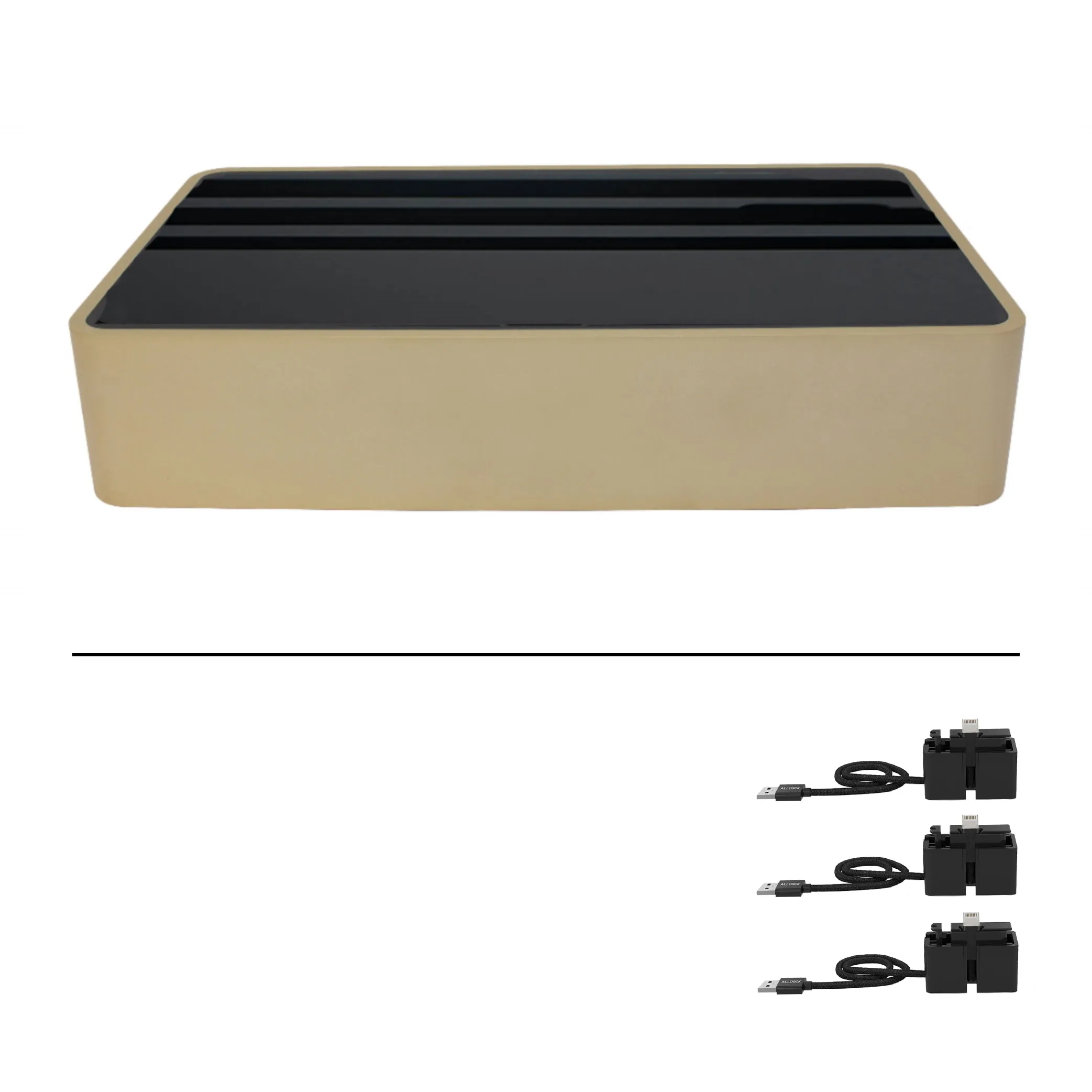 ALLDOCK Wireless Family Aluminum Gold & Black Package