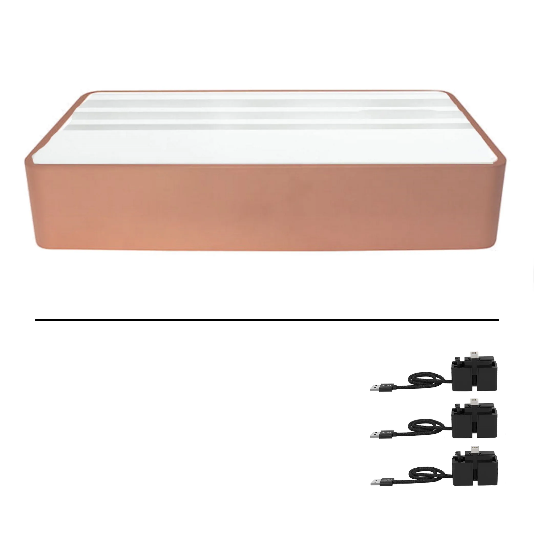 ALLDOCK Wireless Family Aluminum Rose Gold & White Package