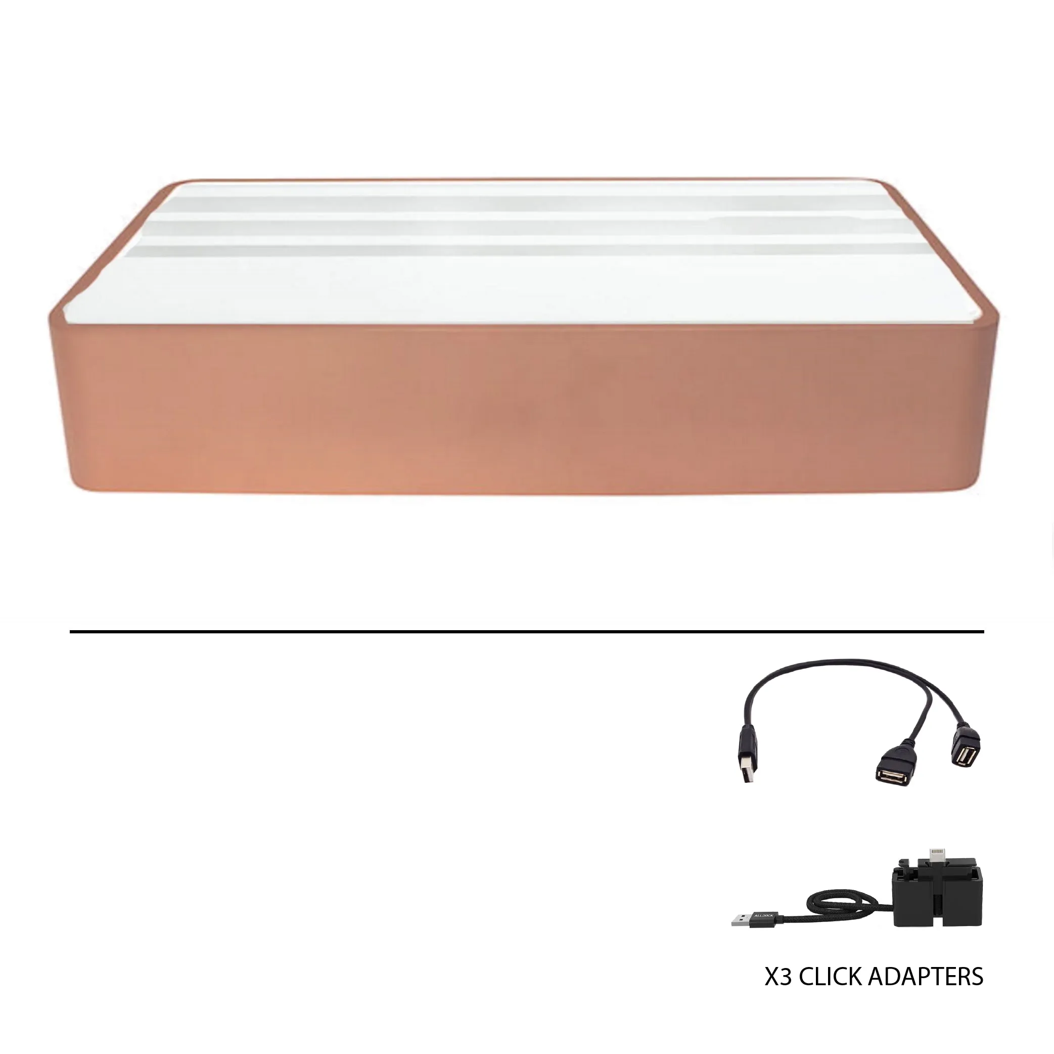 ALLDOCK Wireless Family Aluminum Rose Gold & White Package