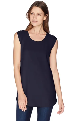 Amazon Brand - Daily Ritual Women's Muscle Tee Shell, navy, 16