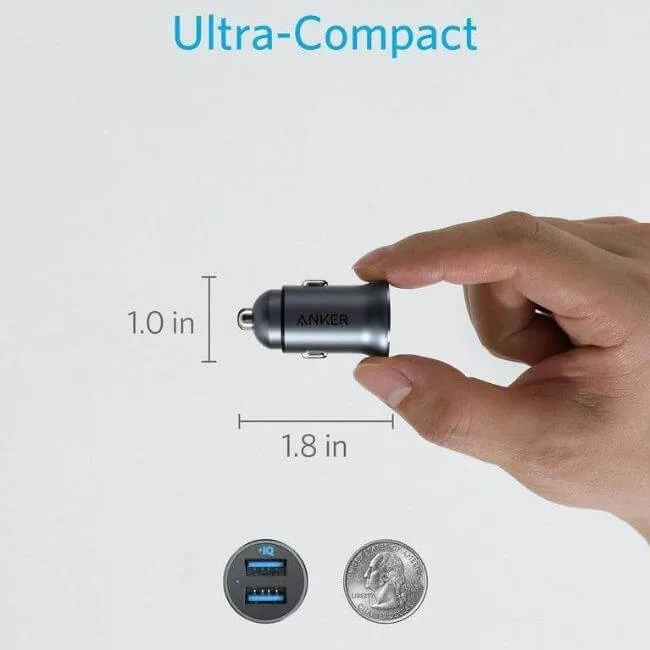 ANKER PowerDrive 2 Alloy Metal Mini Car Charger