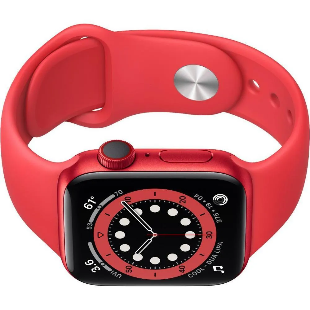 Apple Watch Series 6 (2020) GPS   Cellular 44 mm - Aluminium Red - Sport band Red