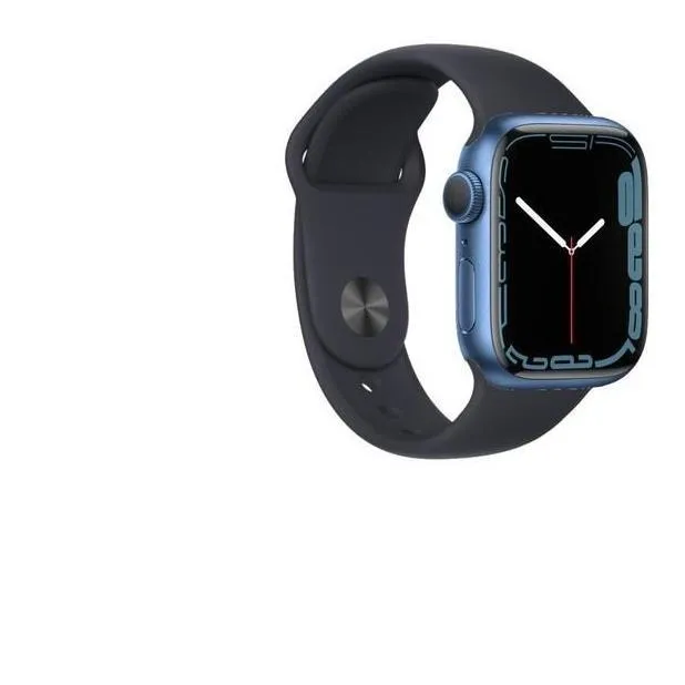 Apple Watch Series 7 (2021) GPS 41 mm - Aluminium Blue - Sport band Black