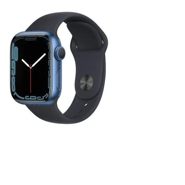 Apple Watch Series 7 (2021) GPS 41 mm - Aluminium Blue - Sport band Black