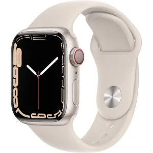 Apple Watch Series 7 (2021) GPS   Cellular 41 mm - Aluminium Starlight - Sport band Starlight