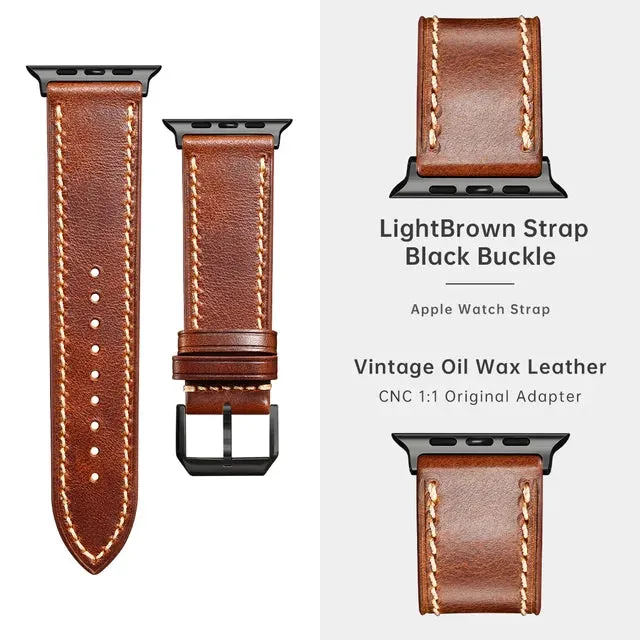 Apple Watch Ultra 2 49mm Top Quality Leather Strap For iWatch Series 9 8 7 6 5 SE 45mm 44mm 41mm 40mm Apple Watch Bands