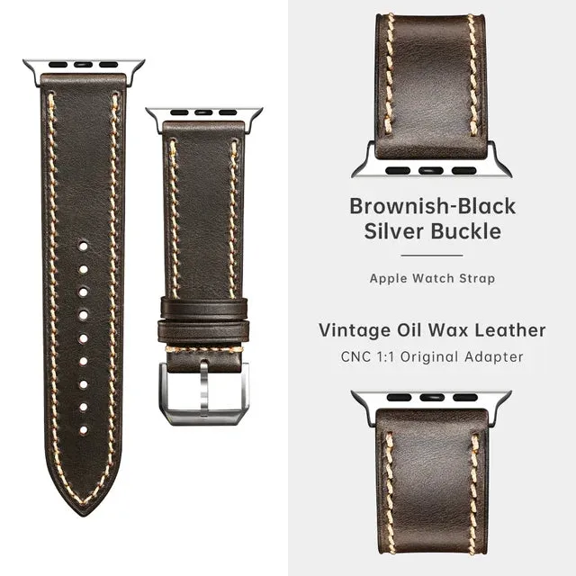 Apple Watch Ultra 2 49mm Top Quality Leather Strap For iWatch Series 9 8 7 6 5 SE 45mm 44mm 41mm 40mm Apple Watch Bands