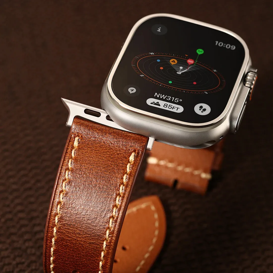 Apple Watch Ultra 2 49mm Top Quality Leather Strap For iWatch Series 9 8 7 6 5 SE 45mm 44mm 41mm 40mm Apple Watch Bands