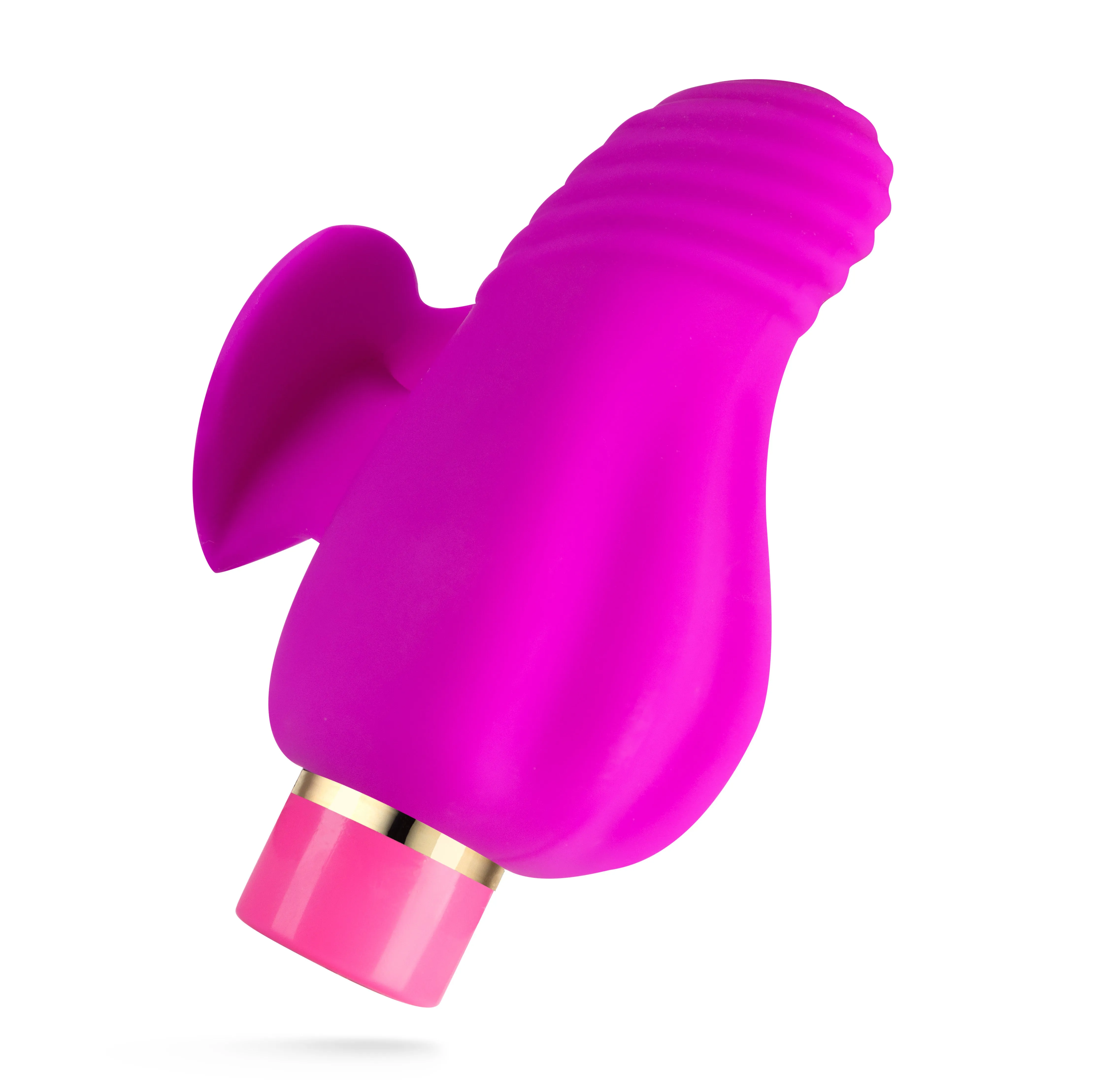 Aria By Blush® | Erotic AF: Finger Fin Plum Silicone Vibrator with Powerful RumboTech™ Technology