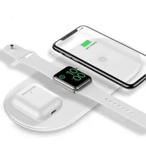 Baseus 3 in 1 Wireless Charger For iPhone 8 Xs Max Xr Apple Watch 4/3/2/1 Airpods Fast Wireless Charging Pad Born for Apple Fans