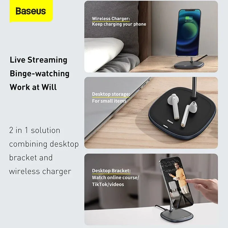 Baseus Swan Magnetic Desktop Bracket Wireless Charger