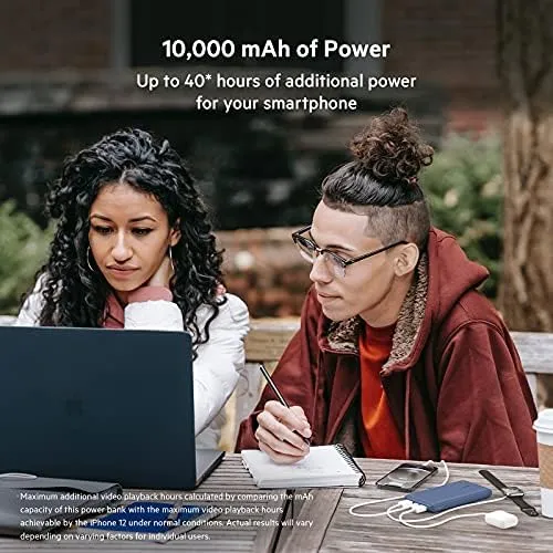 Belkin 10000 mAh 15W PD 3.0 Slim Fast Charging Power Bank with 1 USB-C and 2 USB-A Ports to Charge 3 Devices Simultaneously, for iPhones, Android Phones, Smart Watches & More - Blue