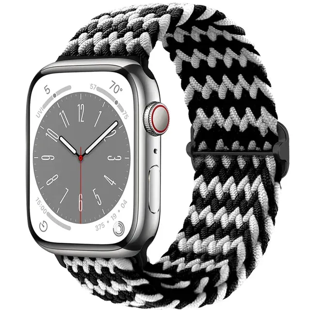 Braided Solo Loop For Apple watch band 44mm 40mm 49mm 45mm 41mm 38mm Elastic Nylon bracelet iWatch series 8 3 se 6 7 Ultra strap