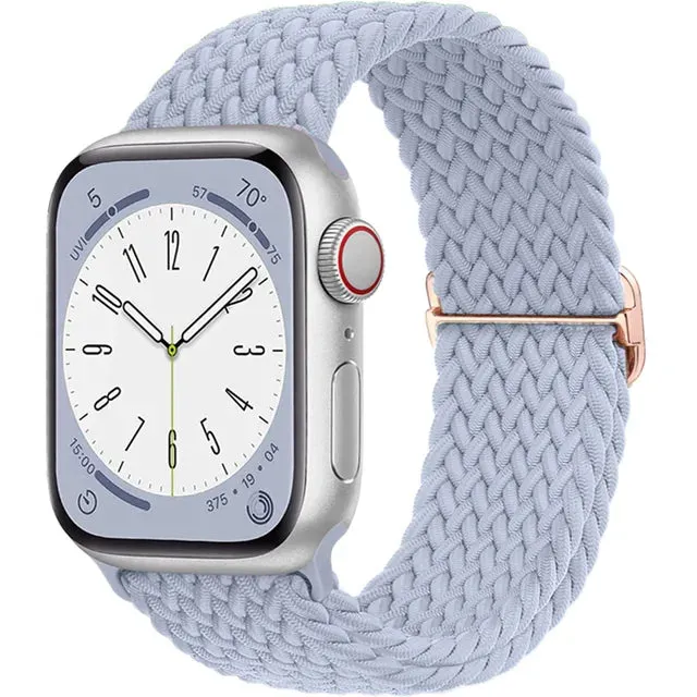 Braided Solo Loop For Apple watch band 44mm 40mm 49mm 45mm 41mm 38mm Elastic Nylon bracelet iWatch series 8 3 se 6 7 Ultra strap