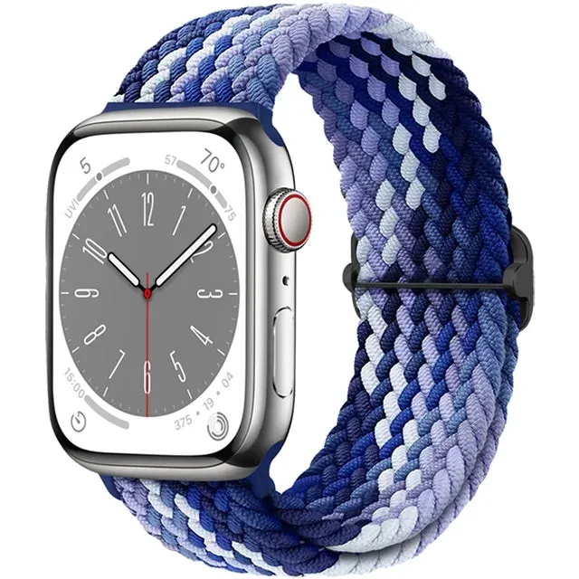 Braided Solo Loop For Apple watch band 44mm 40mm 49mm 45mm 41mm 38mm Elastic Nylon bracelet iWatch series 8 3 se 6 7 Ultra strap