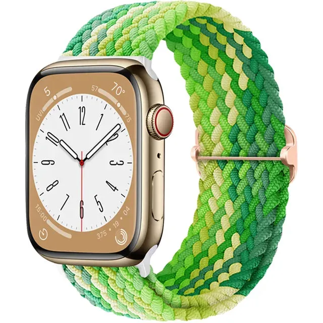 Braided Solo Loop For Apple watch band 44mm 40mm 49mm 45mm 41mm 38mm Elastic Nylon bracelet iWatch series 8 3 se 6 7 Ultra strap