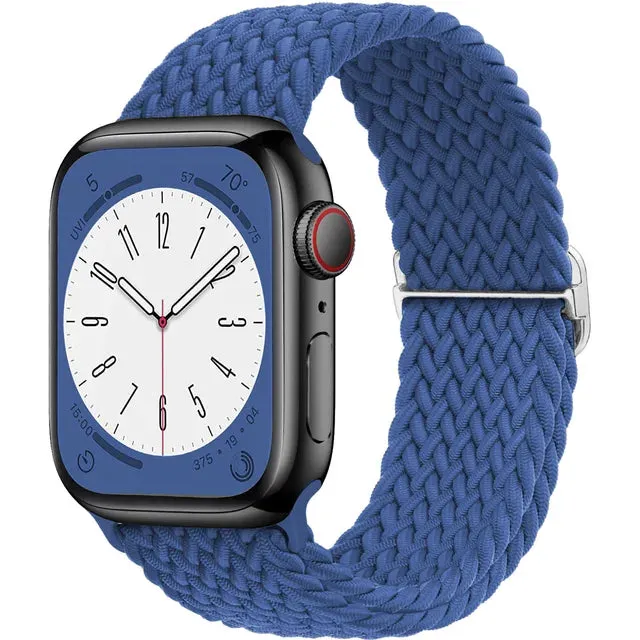 Braided Solo Loop For Apple watch band 44mm 40mm 49mm 45mm 41mm 38mm Elastic Nylon bracelet iWatch series 8 3 se 6 7 Ultra strap