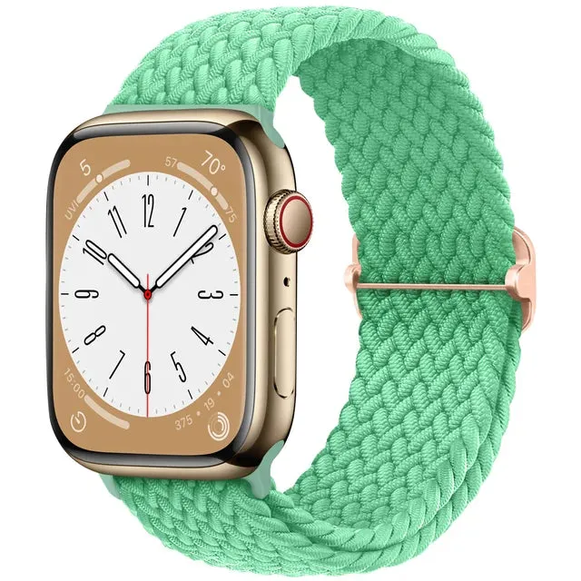 Braided Solo Loop For Apple watch band 44mm 40mm 49mm 45mm 41mm 38mm Elastic Nylon bracelet iWatch series 8 3 se 6 7 Ultra strap