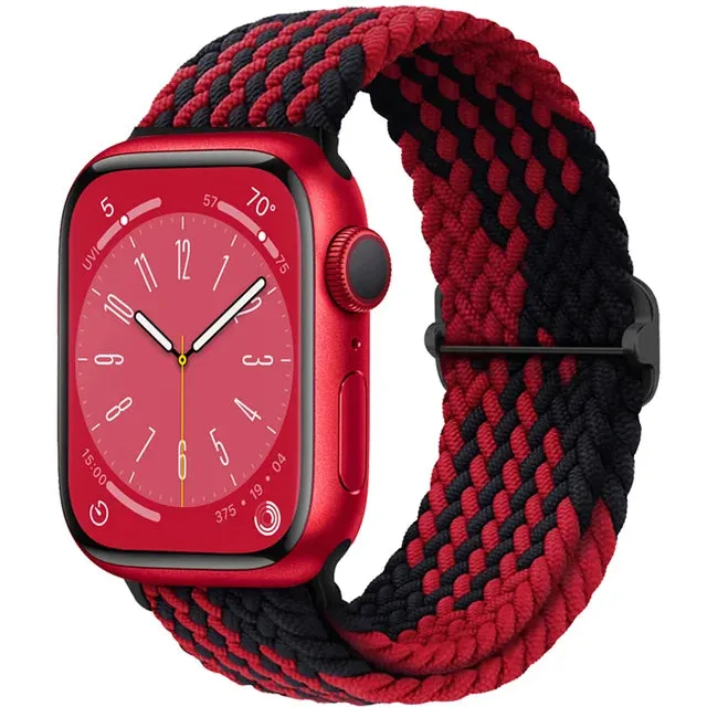 Braided Solo Loop For Apple watch band 44mm 40mm 49mm 45mm 41mm 38mm Elastic Nylon bracelet iWatch series 8 3 se 6 7 Ultra strap