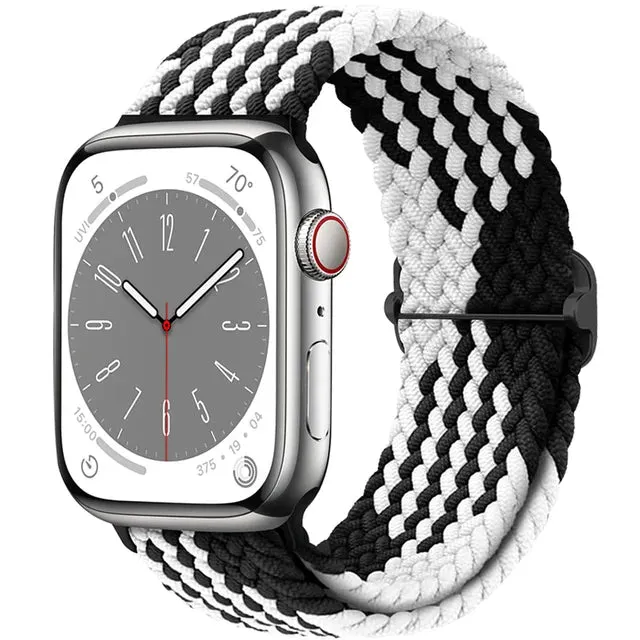 Braided Solo Loop For Apple watch band 44mm 40mm 49mm 45mm 41mm 38mm Elastic Nylon bracelet iWatch series 8 3 se 6 7 Ultra strap