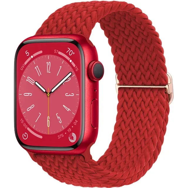 Braided Solo Loop For Apple watch band 44mm 40mm 49mm 45mm 41mm 38mm Elastic Nylon bracelet iWatch series 8 3 se 6 7 Ultra strap