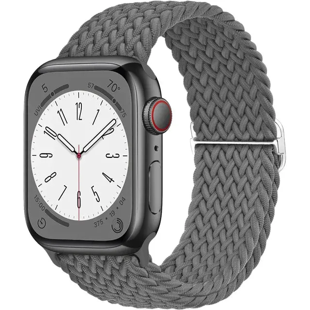 Braided Solo Loop For Apple watch band 44mm 40mm 49mm 45mm 41mm 38mm Elastic Nylon bracelet iWatch series 8 3 se 6 7 Ultra strap