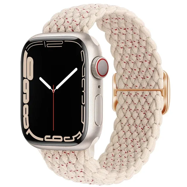 Braided Solo Loop For Apple watch band 44mm 40mm 49mm 45mm 41mm 38mm Elastic Nylon bracelet iWatch series 8 3 se 6 7 Ultra strap