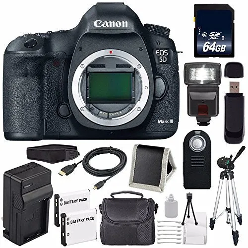 Canon EOD 5D III Digital Camera International Model   LP-E6 Battery   64GB Memory Card Ultimate Bundle