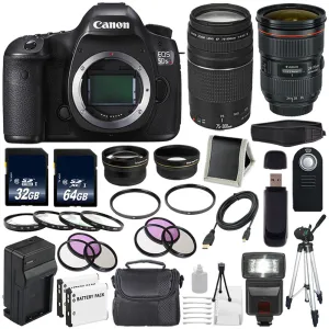 Canon EOS 5DS R DSLR Camera (International Model) 0582C002   Canon EF 24-70mm f/2.8L II USM Lens   Canon EF 75-300 III Advanced Bundle