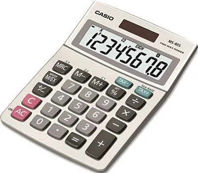 Casio Ms-80S Tax And Currency Calculator 8-Digit Lcd