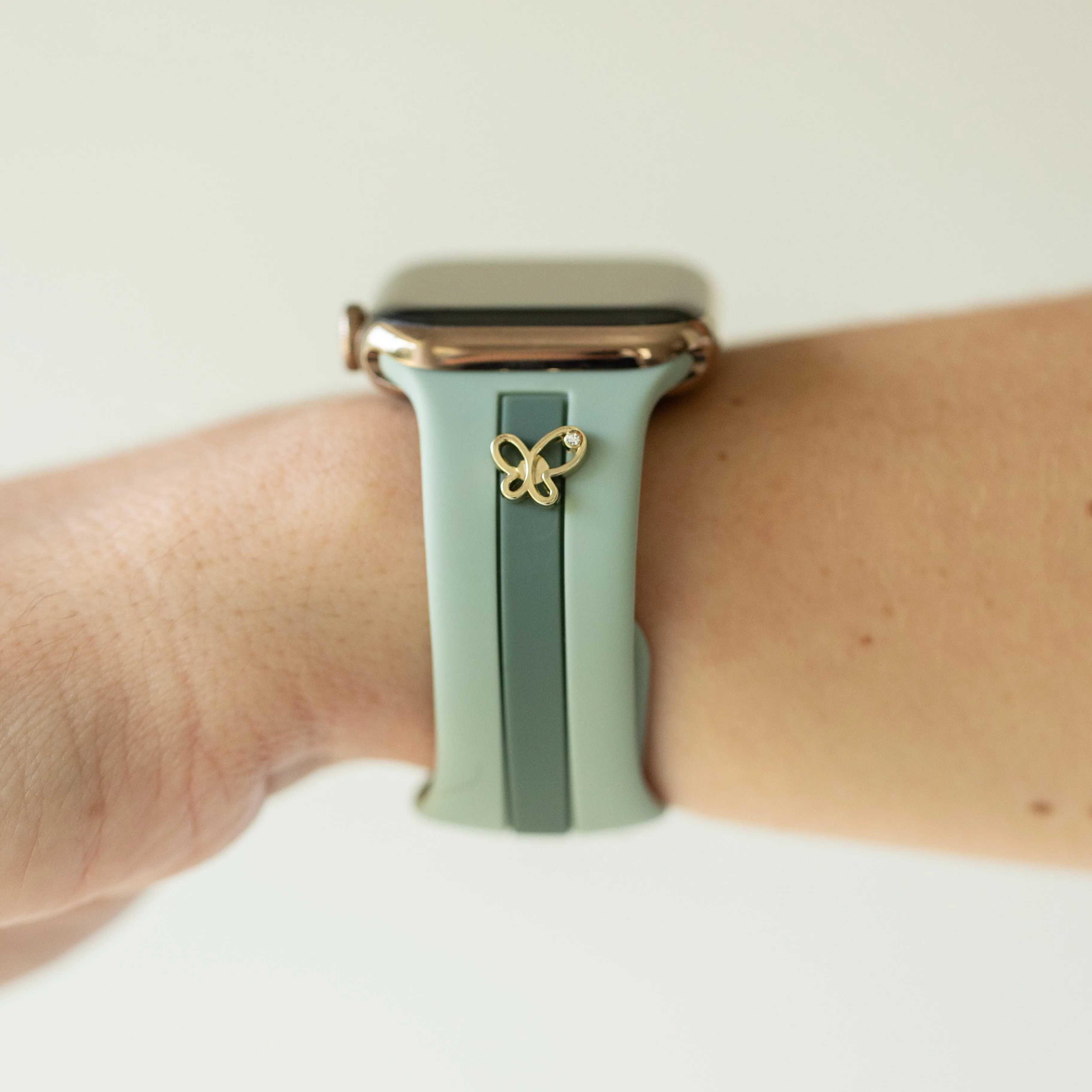 Chasing Butterflies 🦋 Dusty Blue & Green Smart Watch Band