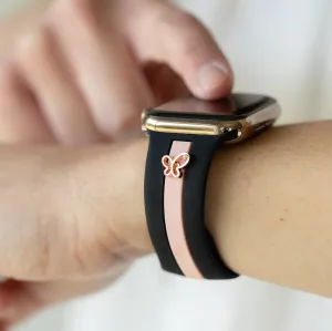 Chasing Butterflies 🦋 Midnight Black & Pink Smart Watch Band