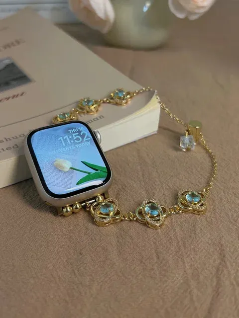 Compatible With Apple Watch Apple Paperclip Flower Series 10 9 8 7 6 5 4 3 2 1 SE Gen 38 40 41mm 42 44 45