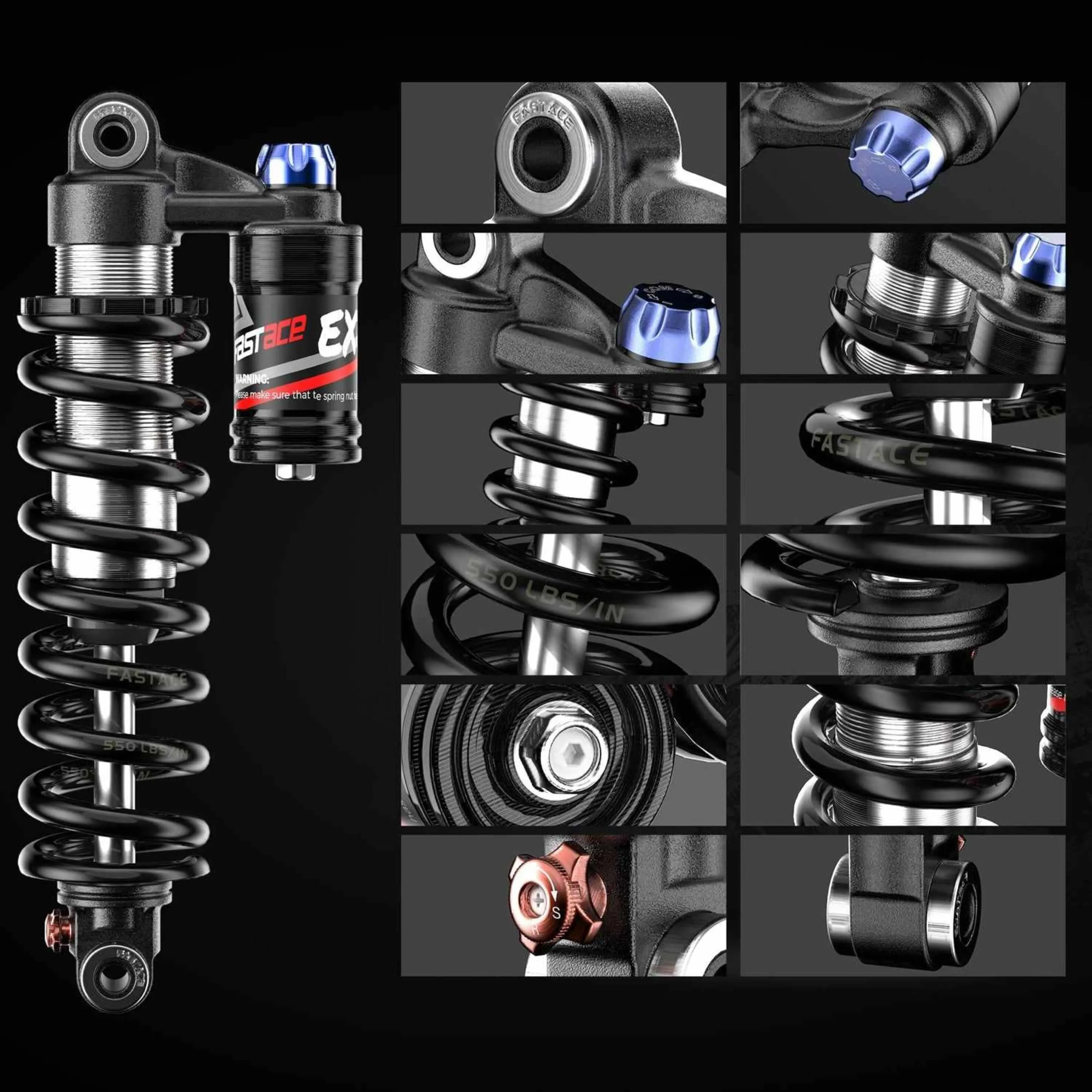 Fastace 350lb Rear Shock for MG BG