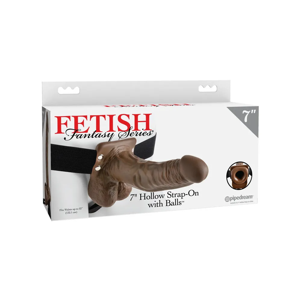 Fetish Fantasy Series 7 Inch Hollow Strap-On Brown