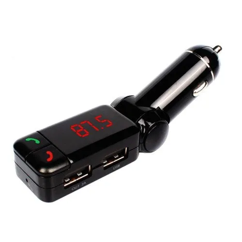 FM Transmitter Modulator Bluetooth Handsfree Adapter USB Charger AUX MP3 Player