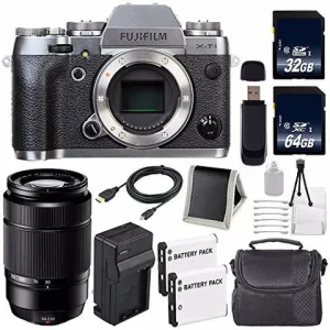 Fujifilm X-T1 Mirrorless Digital Camera (Body Only, Graphite Silver Edition) BUNDLE