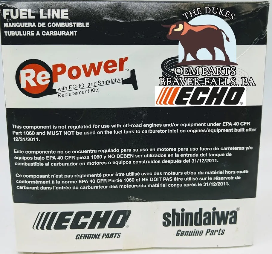 GENUINE ECHO BLACK FUEL LINE 3MMx5MM 90014 25FT BULK