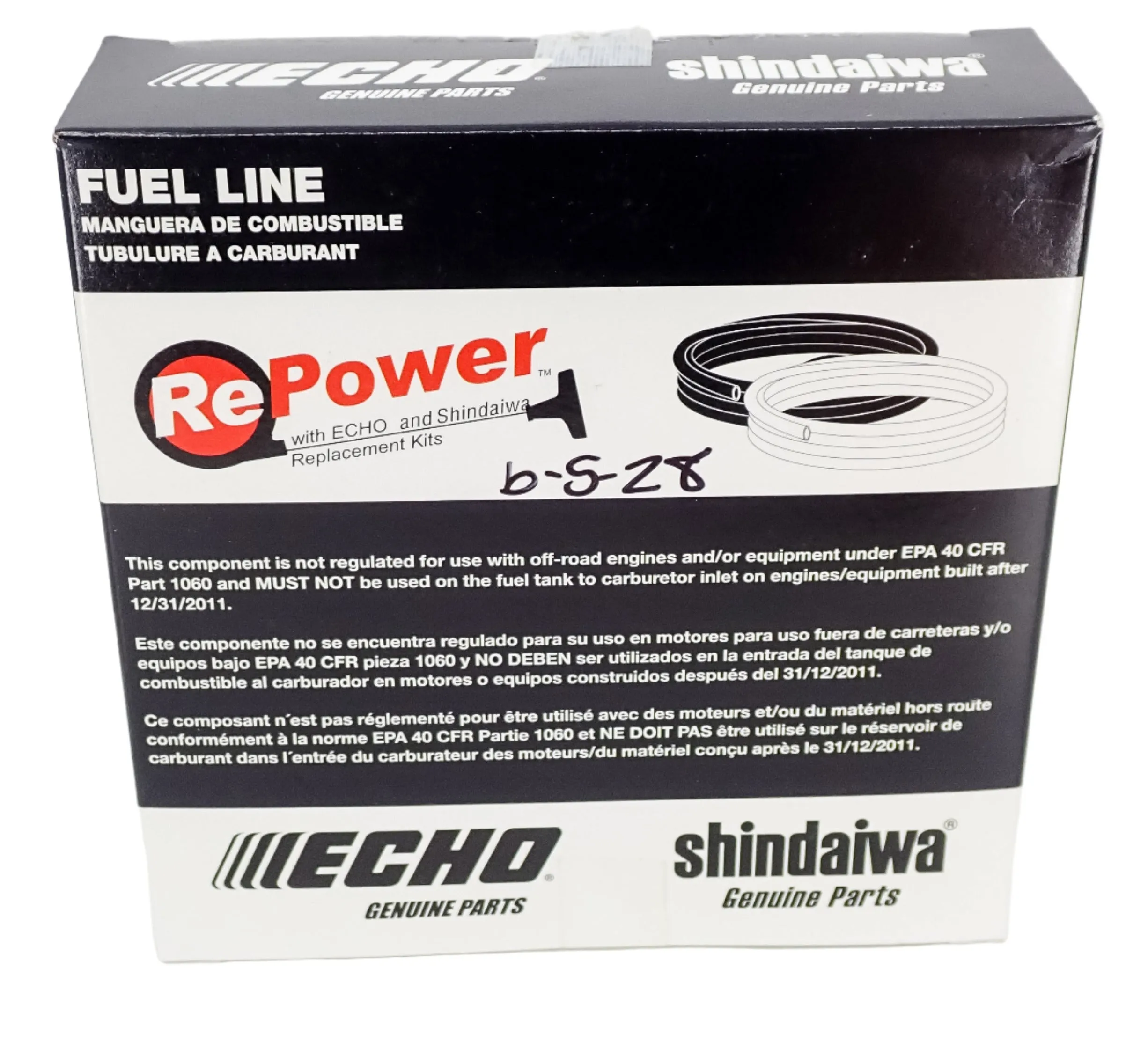 GENUINE ECHO BLACK FUEL LINE 3MMx6MM 90015 25FT BULK