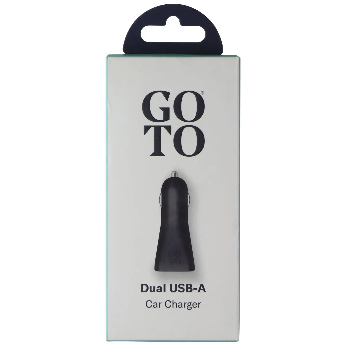 GoTo Dual USB-A (12-Watt) Car Charger for Smartphones, Tablets, and More - Blk