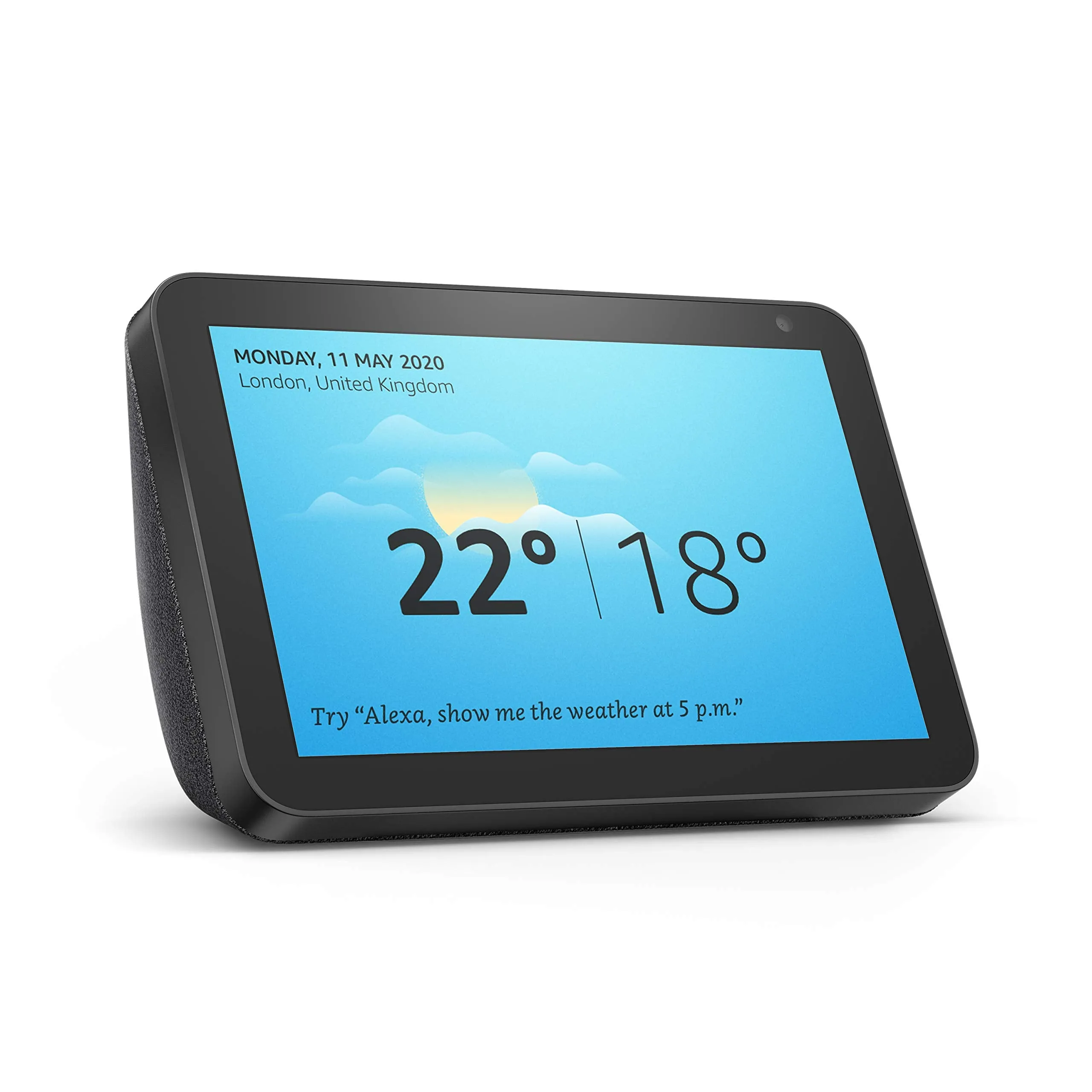 Introducing Echo Show 8 | 8" HD smart display with Alexa, Charcoal fabric