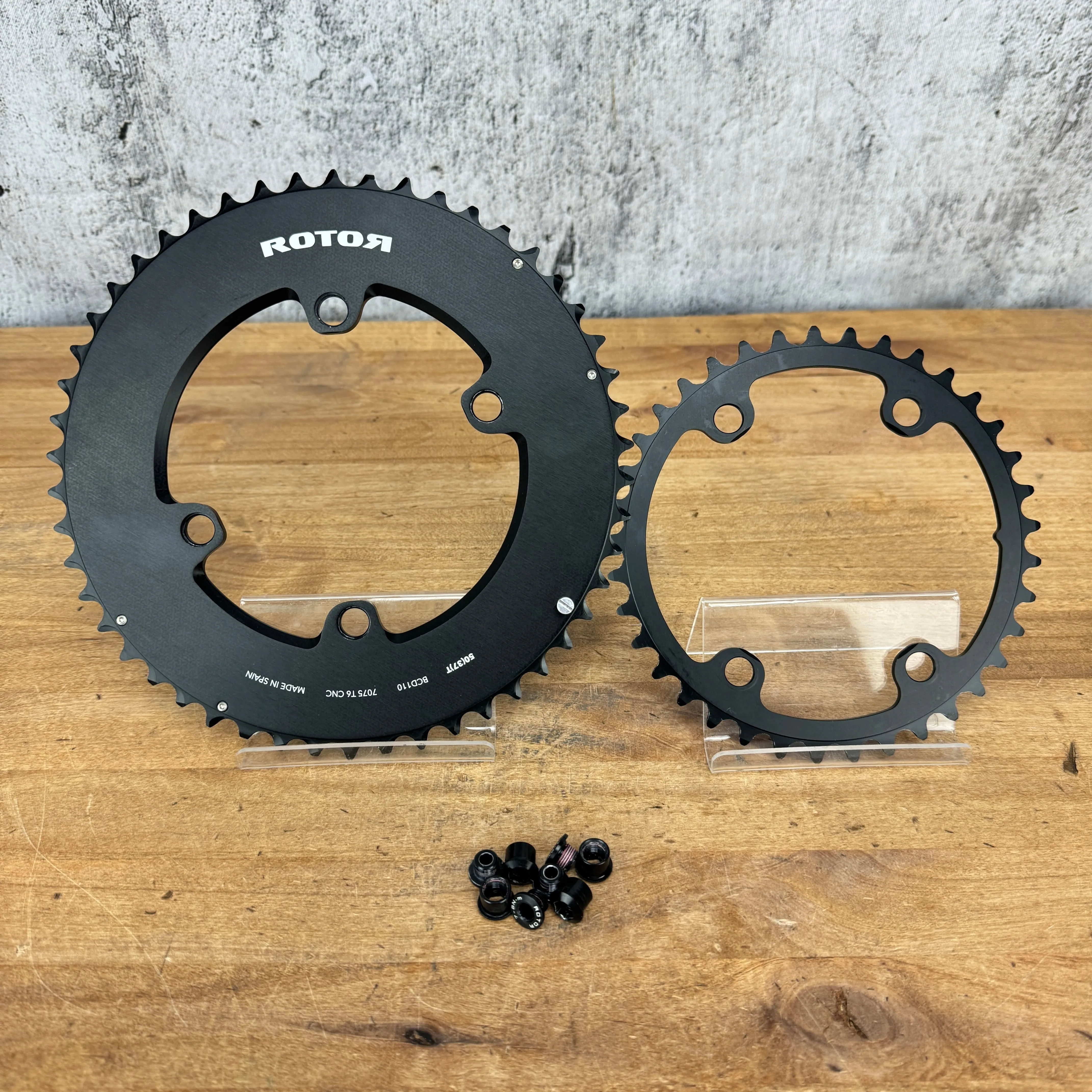 Low Mile! Rotor Aero 110x4 BCD 50/37t 11/12-Speed Round Chainring Set 170g